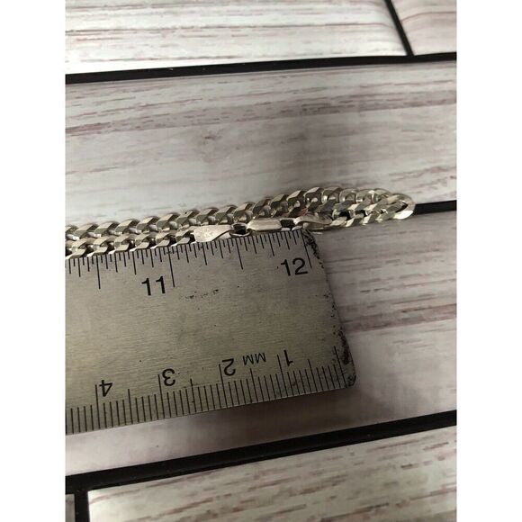 🔥🔥🔥 925 Sterling Silver Cuban Link Curb Chain Necklace 26" 3mm Italy 🔥🔥🔥 - Picture 5 of 13